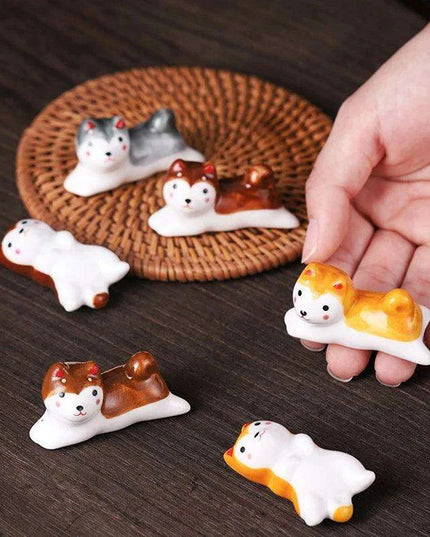 Charming Cat-Inspired Ceramic Chopstick Holder for Elegant Dining