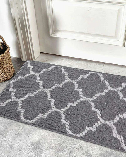 Luxurious Non-Slip Microfiber Welcome Mat: Chic Moisture-Absorbing Rug for Entryways