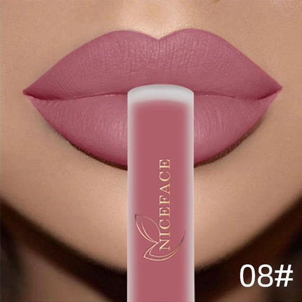 NICEFACE Matte Liquid Lipstick Waterproof Long Lasting Lip Gloss Tint Sexy Red Nude Purple Metallic Lipsticks Makeup Cosmetics niceface-matte-liquid-lipstick-waterproof-long-lasting-lip-gloss-tint-sexy-red-nude-purple-metallic-lipsticks-makeup-cosmetics