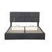 Regal LED Queen Size Bed Set with Ottoman Storage, Black & Gold