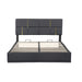 Regal LED Queen Size Bed Set with Ottoman Storage, Black & Gold