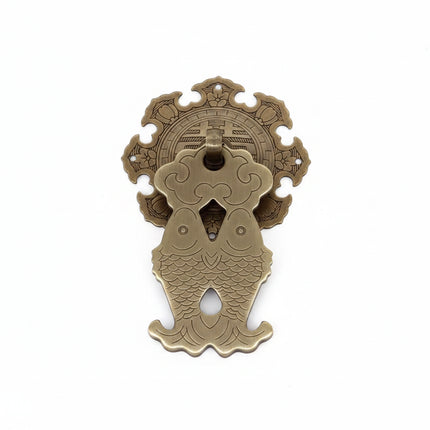 Brass No-Drill Drawer Pull Small Vintage Circle Ring Handle for Furnit