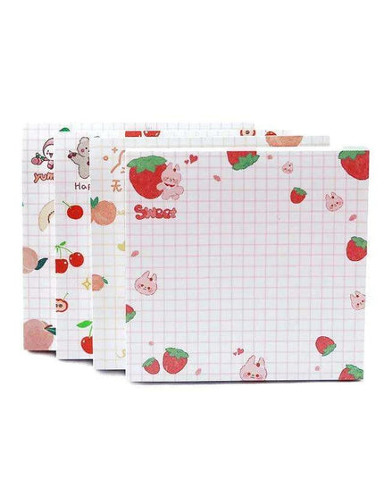 Playful Pets and Fruits Sticky Notes Set: Fun Organization for All