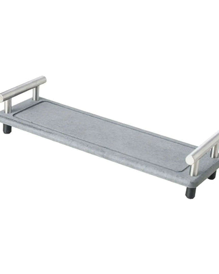 Quick Dry Stainless Steel Bathroom Sink Organizer with Soap and Sponge Holder