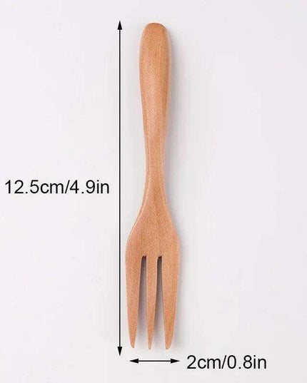 Elegant Bamboo Fork for Fruits, Desserts, and Salads - Japanese Style Kitchen Utensil