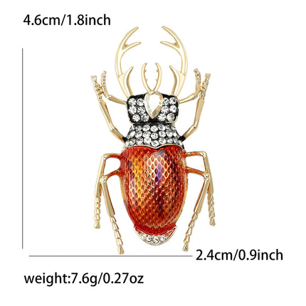 Beaut&Berry Trendy Enamel Longicorn Beetle Brooch - Insect Pin Jewelry
