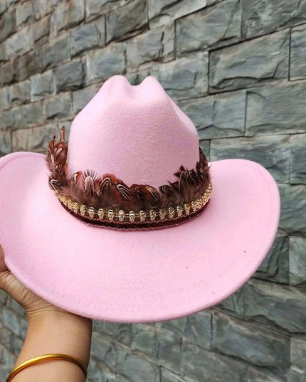 Stylish Handwoven Straw Cowboy Hat - Unisex Summer Sun Protection for 2023