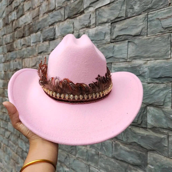 Stylish Handwoven Straw Cowboy Hat - Unisex Summer Sun Protection for 2023