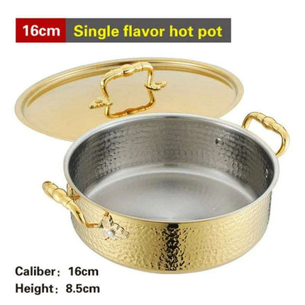 Versatile Dual Flavor Stainless Steel Hotpot with Crystal Clear Soup Pot - Enhance Your Culinary Adventures