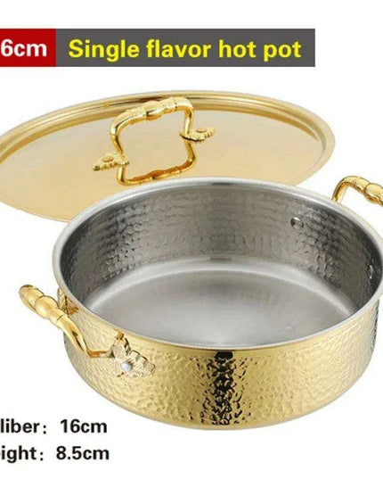 Versatile Dual Flavor Stainless Steel Hotpot with Crystal Clear Soup Pot - Enhance Your Culinary Adventures