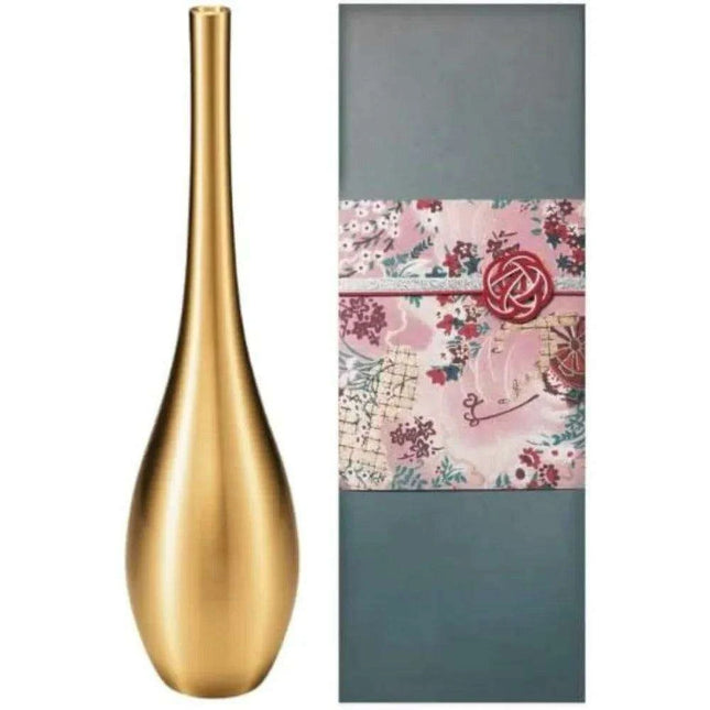 Luxurious Handcrafted Bronze Floral Vase - Timeless Elegance for Home Decor