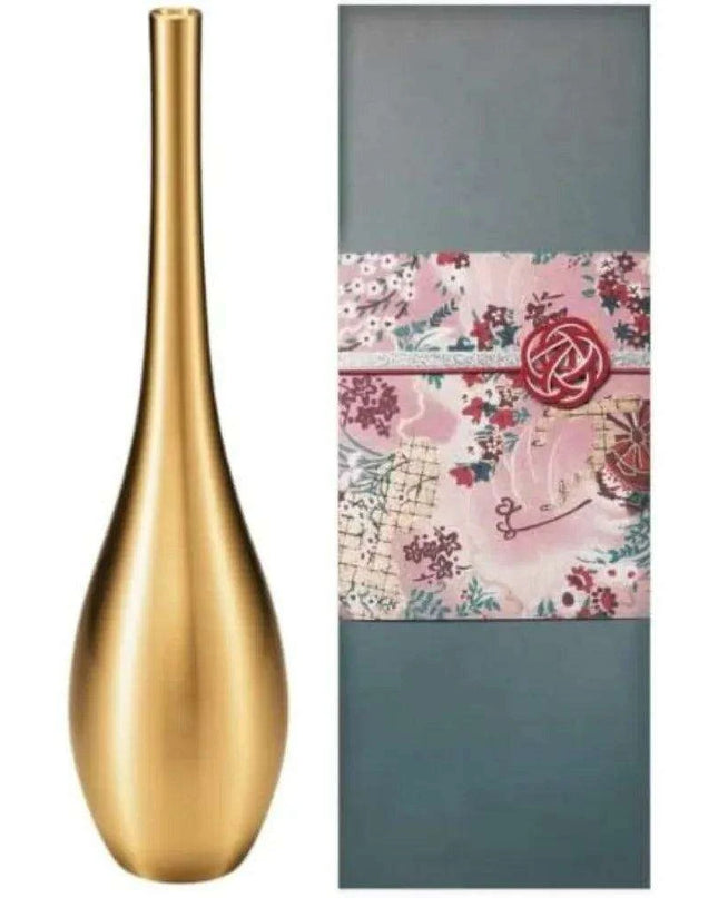 Luxurious Handcrafted Bronze Floral Vase - Timeless Elegance for Home Decor