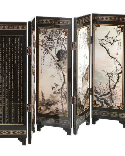 Elegant Mini Chinese Folding Screen for Decorative Home Division
