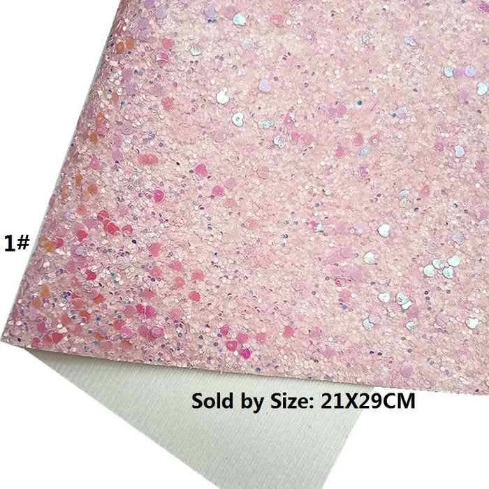 Sparkling Mermaid Glitter Vinyl Craft Sheets - Assorted Prints in DIY Mini Rolls