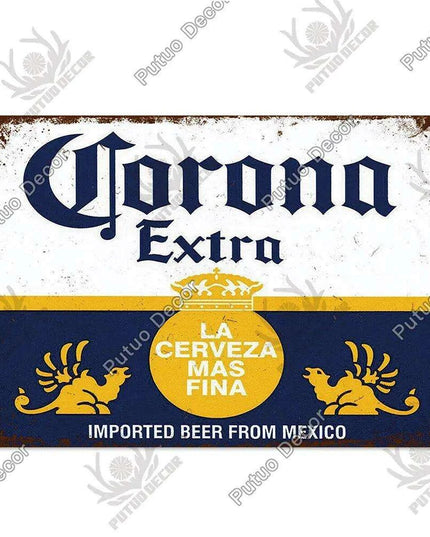 Retro Beer Sign Metal Wall Decor - Timeless Home Bar and Garage Accent