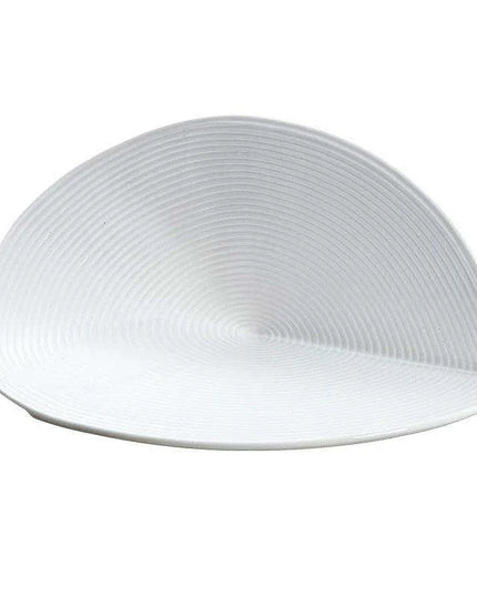 Artisan White Ceramic Dinner Plate Collection - Unique Handcrafted Design for Elegant Entertaining