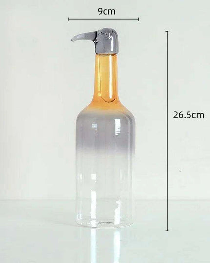 Toucan-Inspired Gradient Glass Vase: A Chic and Multifunctional Home Accent