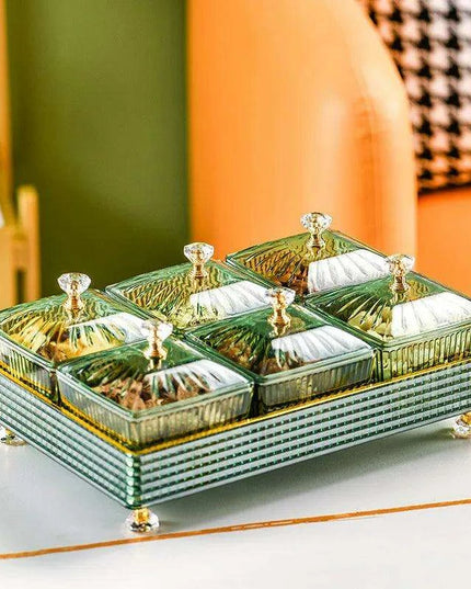Chic Clear Nordic Snack Trays - Stylish 4/6 Compartment Bowls for Treats and Candies