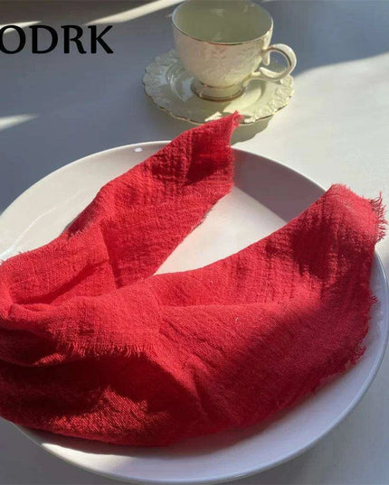 Sophisticated 10-Piece Linen-Cotton Blend Napkin Set