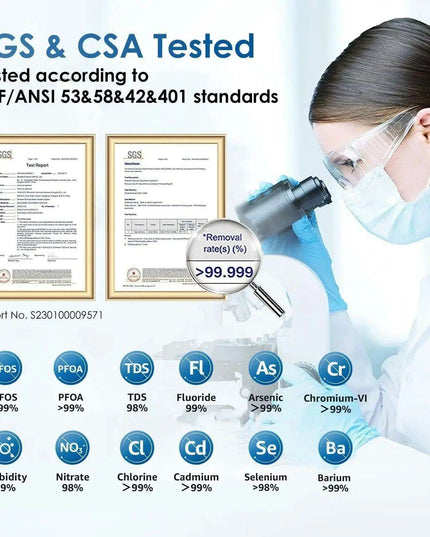 High-Performance 600GPD Alkaline Tankless Reverse Osmosis Water Filter System with Smart TDS Tracking