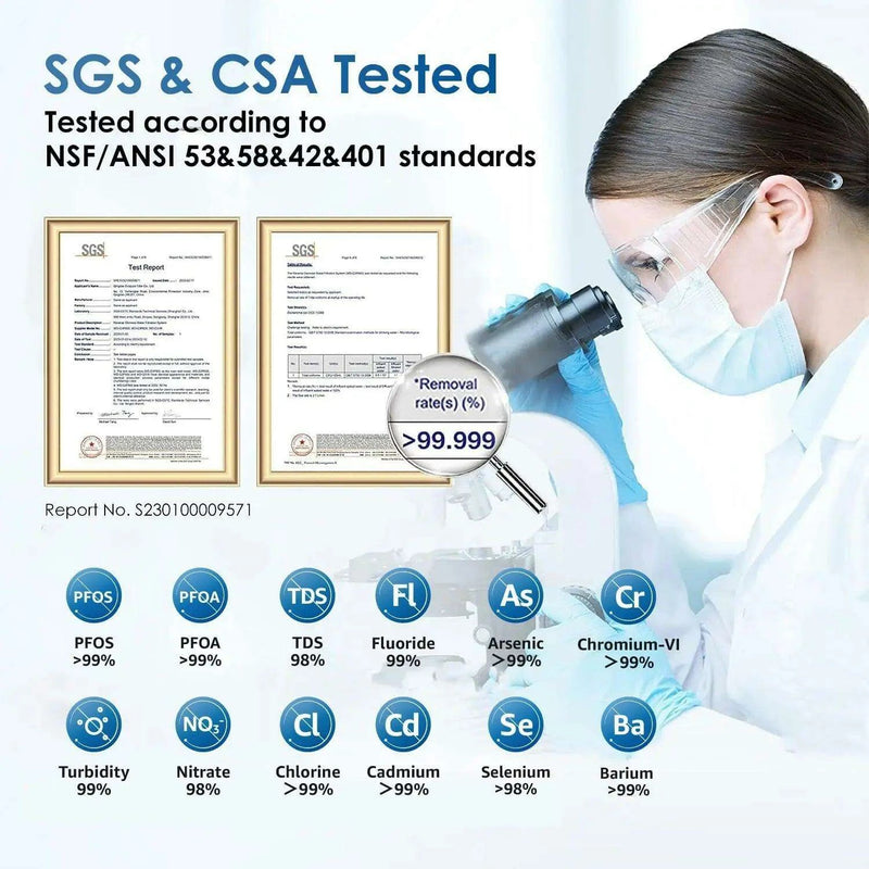 High-Performance 600GPD Alkaline Tankless Reverse Osmosis Water Filter System with Smart TDS Tracking