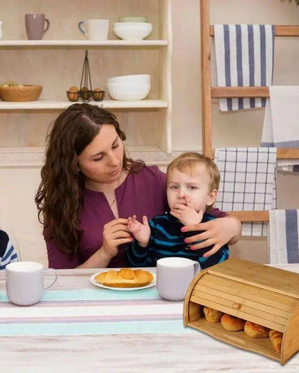 Farmhouse Charm Bread Keeper: Stylish Kitchen Storage Solution