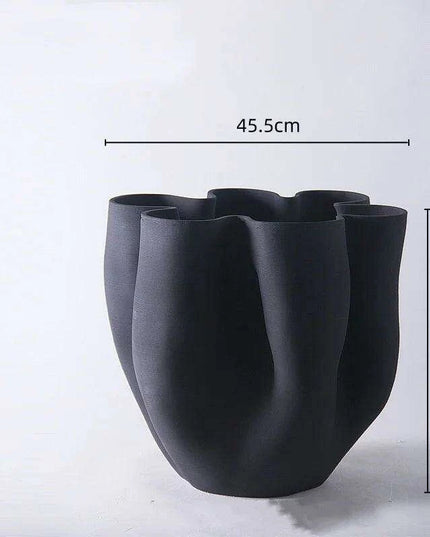 Elegant Open Fold Ceramic Vase - Modern Home Décor Essential