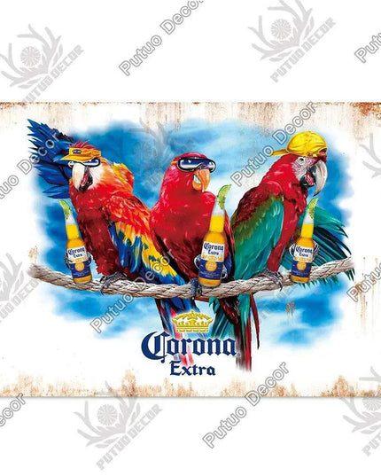 Retro Beer Sign Metal Wall Decor - Timeless Home Bar and Garage Accent