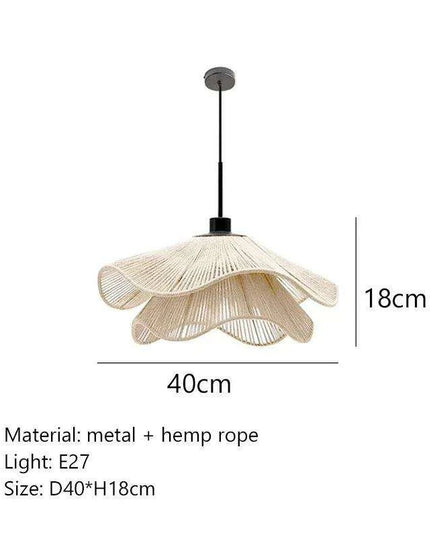 Japanese Wabi Sabi Hemp Rope Chandelier