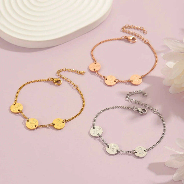 Eid Inspirational Arabic Bracelet - Symbols of Patience, Gratitude & Trust