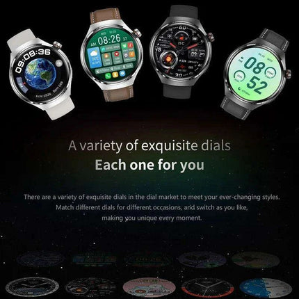 Men's Smart Watch with High-Resolution AMOLED Display and Advanced Health Tracking Features