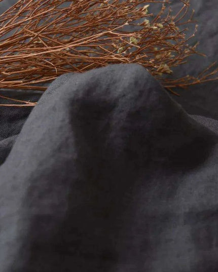 Elegant French Flax Linen Duvet Cover in Soft White