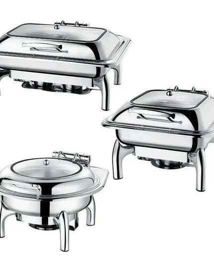 Sophisticated Hydraulic Stainless Steel Catering Chafing Dish Set for Upscale Events