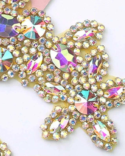 Sparkling Crystal-Studded Rhinestone Waist Appliqué Belt