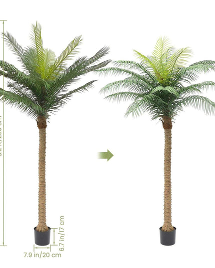 Majestic 8.2FT Faux Palm Tree - Luxurious Indoor and Outdoor Decorative Accent for Home and Office Spaces