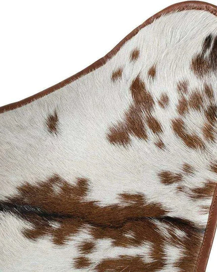 Vintage Elegance Cowhide Leather Folding Butterfly Chair