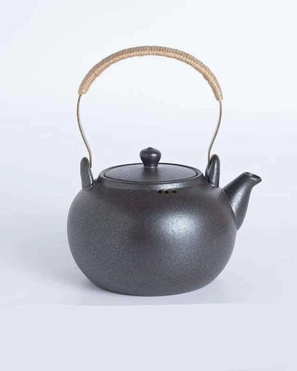 Artisan Clay Tea Set with Classic Kettle and Kung Fu Teapot for Elegant Brewing