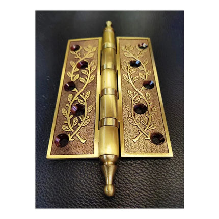 One Piece COTOM Luxury Crown Head Door Hinges Solid Brass Thick Flat G