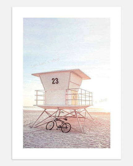 Tropical Bliss: Pink Sands & Palms Wall Art Print