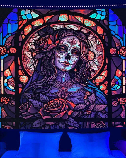 Neon Cosmic Dreamcatcher Tapestry: A Versatile Bohemian Decor Piece