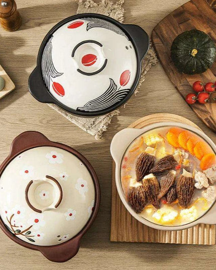 Authentic Japanese Clay Cookware Set for Exquisite Home Cooking