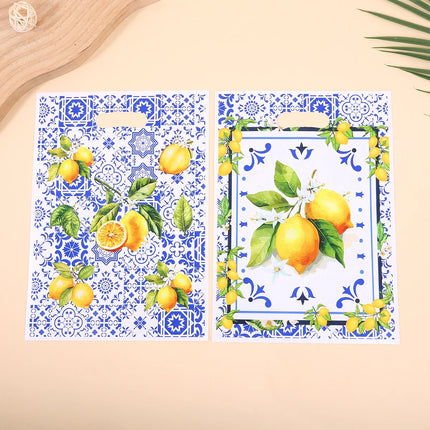 Blue & White Porcelain Lemon Party Supplies | 50-Piece Set