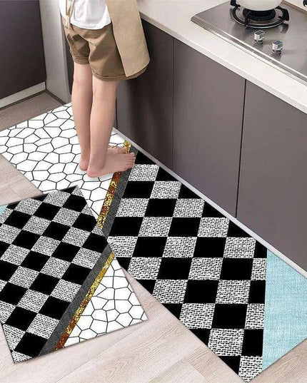 Charming Absorbent Kitchen Rug - Stylish Non-Slip Mat for Safe Living Spaces