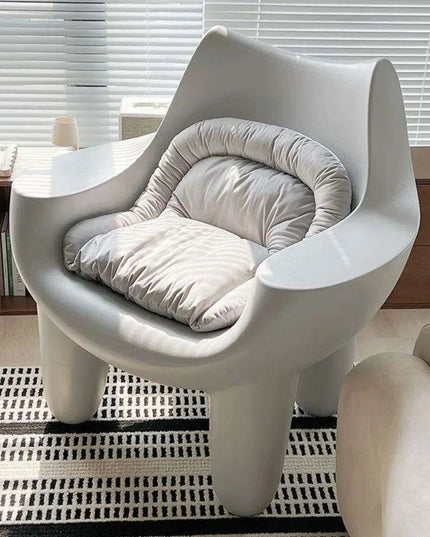 Cream Leather Nordic Embrace Chair: A Touch of Luxury for Modern Living