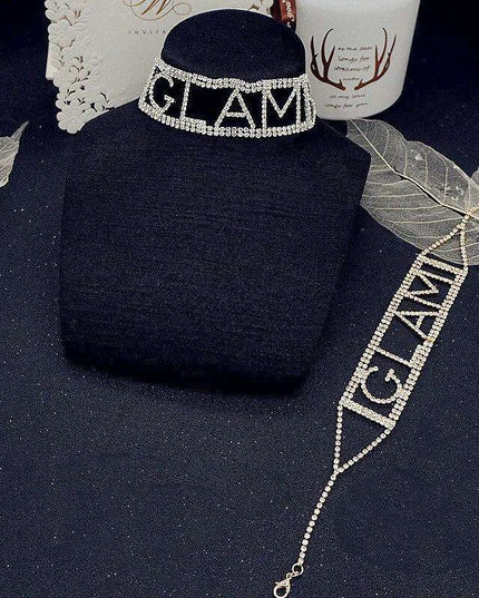 Crystal Charm: Love Letter Rhinestone Choker Necklace