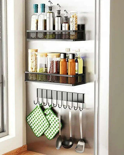 Magnetic Spice and Towel Holder for Kitchen Organization