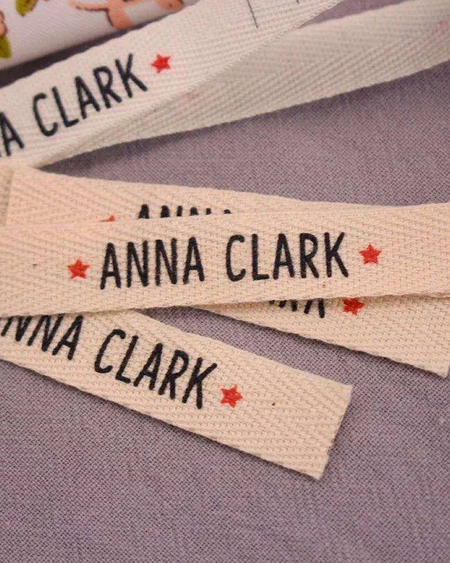 Personalized Eco-Friendly Organic Cotton Twill Labels for Handmade Crafts - Custom Designs & Free Shipping
