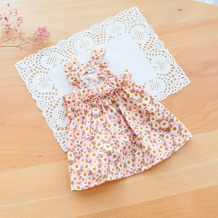 Sphynx Cat Floral Suspender Dress