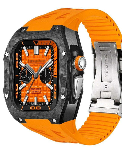 Luxurious Carbon Fiber Upgrade Set for Apple Watch: Elevate Your Style and Protection