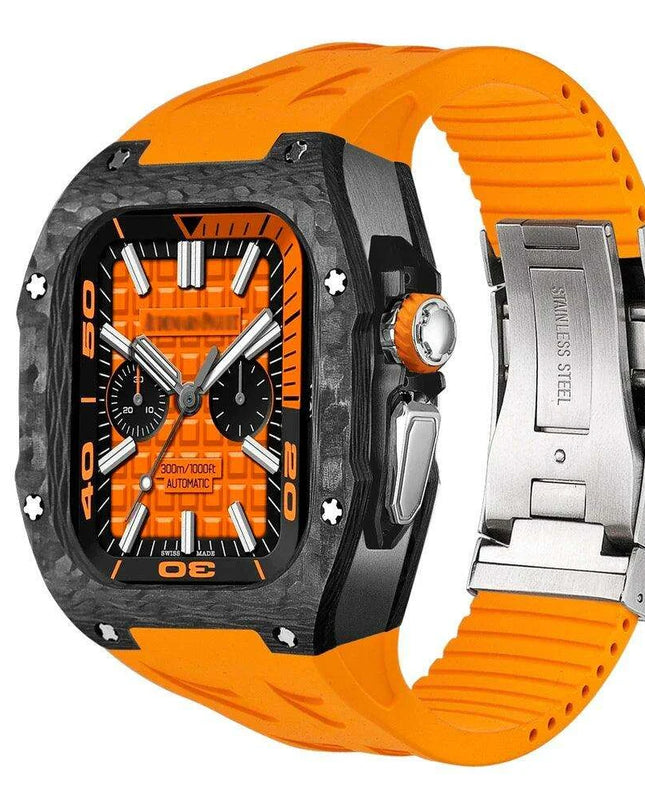 Luxurious Carbon Fiber Upgrade Set for Apple Watch: Elevate Your Style and Protection